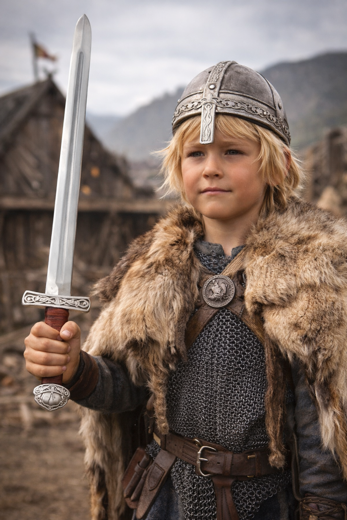 Boy with foam sword photo
