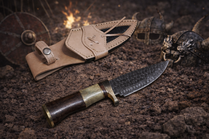 Brownwhite knife photo
