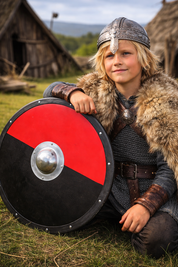 Kids blackred shield photo