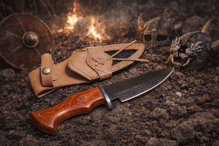 Orange handle knife photo