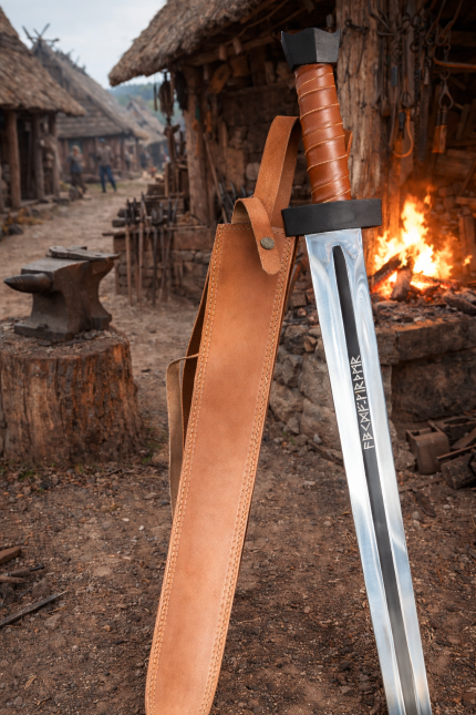 Orange handle viking sword