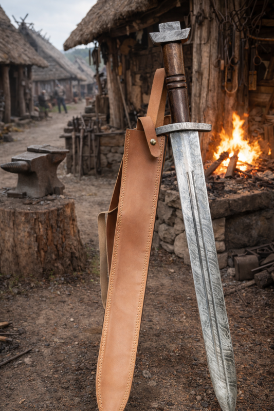 Short sword damascus 1