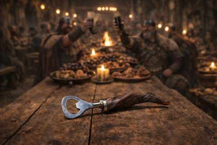 Spiral horn bottle opener photo