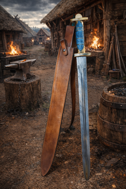 Teal handle sword photo