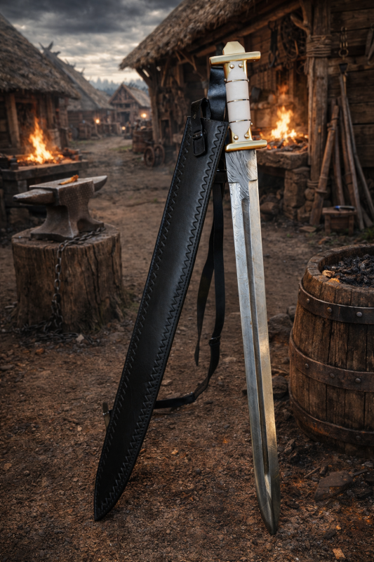 White handle sword photo