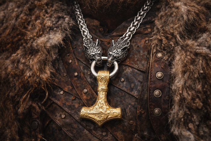 gold thor hammer photo